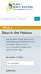 Mobile Screenshot of mainenotices.com