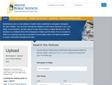 Tablet Screenshot of mainenotices.com